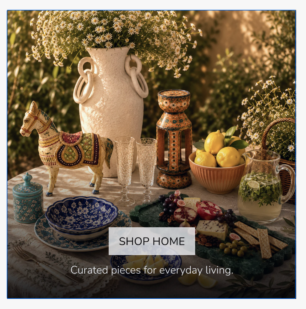 Curated handcrafted home pieces for everyday living